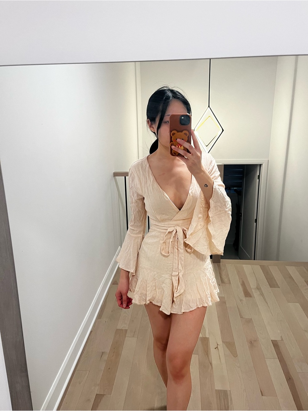 Fashion Nova Cream ROMPER